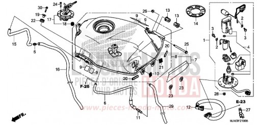 RESERVOIR A CARBURANT/POMPE A CARBURANT CB500XAH de 2017